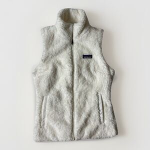 Patagonia Vest Womens Size XS White Los Gatos Fleece Vest Cozy Fuzzy Zip Up